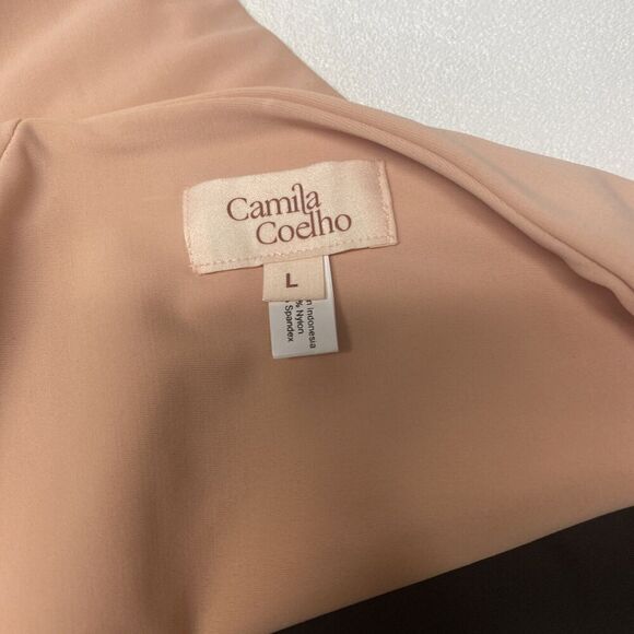 Camila Coelho Andres High Waist Bottom in Black & Nude Large NWT (2-16) - Picture 6 of 7